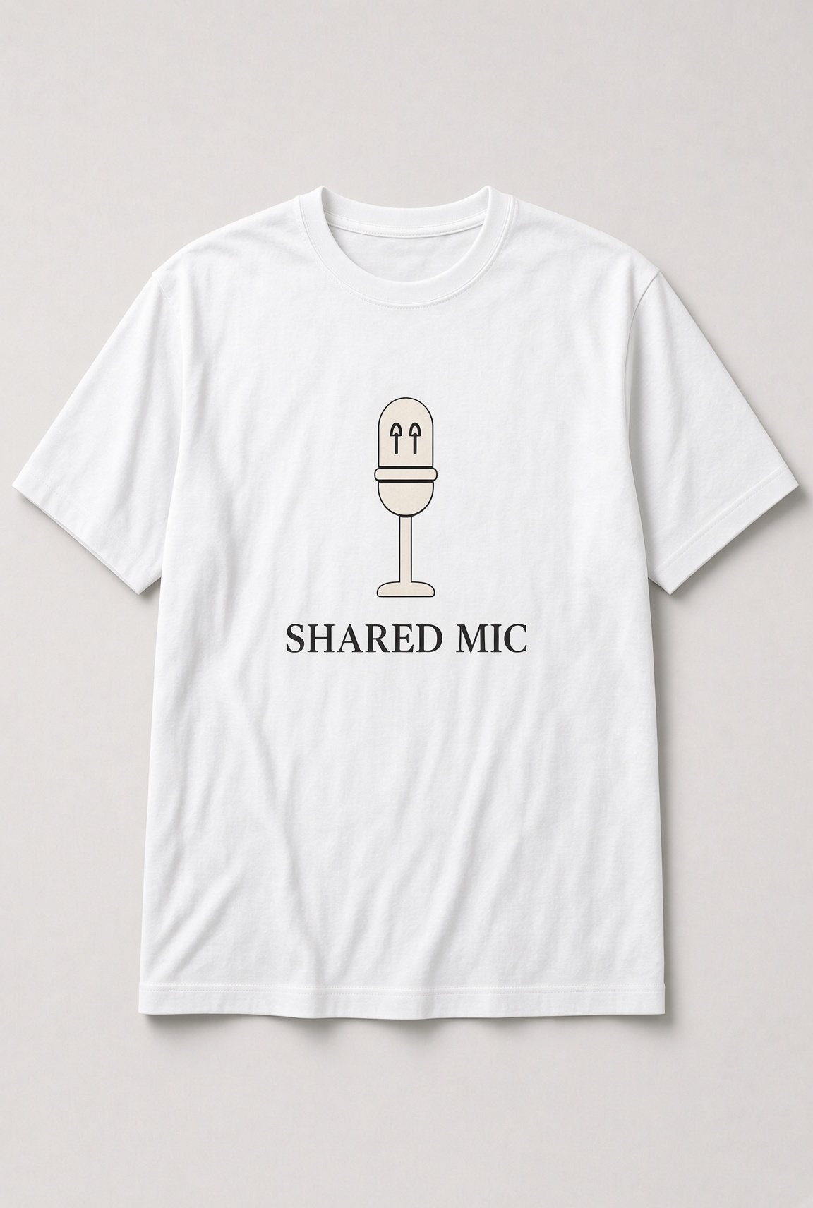 Shared Mic Retro Microphone Unisex T-Shirt - Image 2